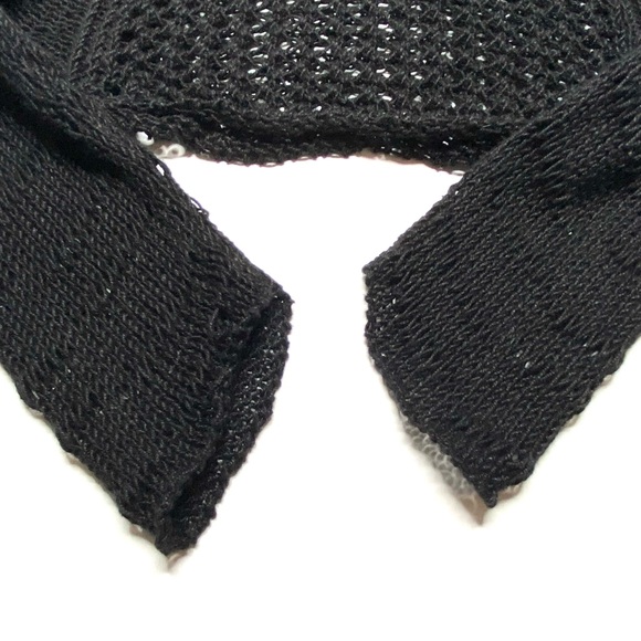 ZADIG & VOLTAIRE Black Linen Crochet Knit Sweater - Picture 9 of 16